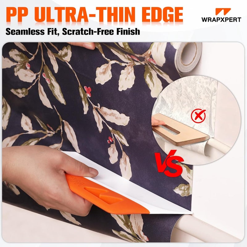 WRAPXPERT Wallpaper Smoothing Tool, Wallpaper Squeegee for Peel and Stick, 7.87 Inch Smoothing Squeegee Smoother for Wall Paper Applying, Adhesive Contact Paper, Backsplash, Window Film Installation - Image 3